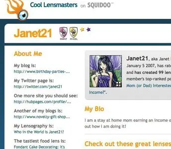 Collectible Achievements example from squidoo.com