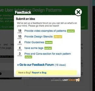 Modal example from uipatternfactory.com