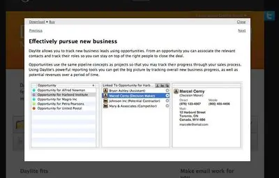 Modal example from marketcircle.com