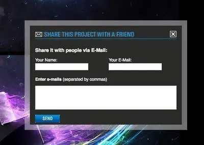 Share example from behance.net