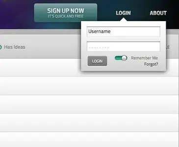 Login forms example from builditwith.me