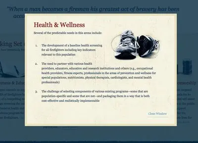 Modal example from thefirsttwenty.com