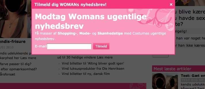 Screenshot of woman.dk