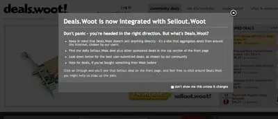 Modal example from deals.woot.com