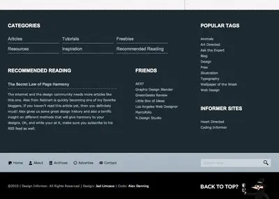 Fat Footer example from designinformer.com