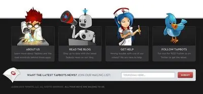 Fat Footer example from tapbots.com