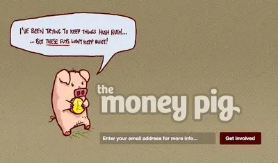 Coming soon example from themoneypig.com
