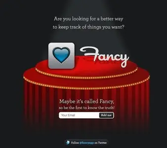 Coming soon example from fancyapp.com