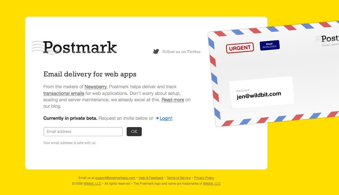 Screenshot of postmarkapp.com