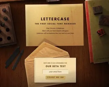Coming soon example from lettercaseapp.com