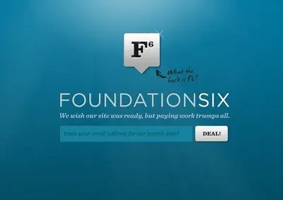 Coming soon example from foundationsix.com