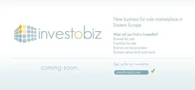 Coming soon example from investobiz.com