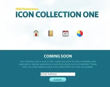 Coming soon example from hellohumanicons.com