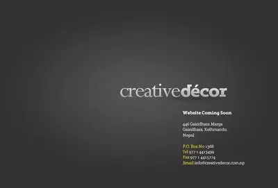 Coming soon example from creativedecor.com.np