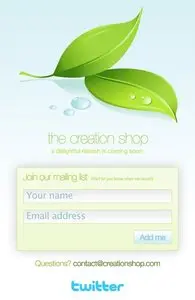 Coming soon example from creationshop.com