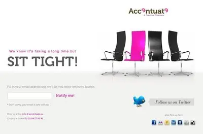 Coming soon example from accentuate.eu
