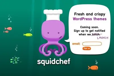 Coming soon example from squidchef.com