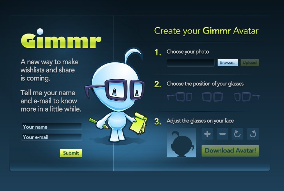 Screenshot of gimmr.com