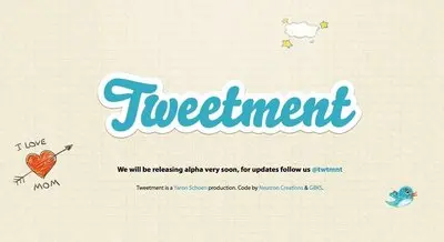 Coming soon example from tweetment.com