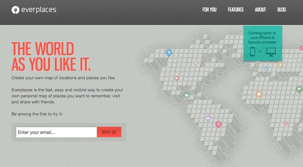 Screenshot of everplaces.com