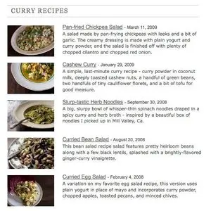 Lists example from 101cookbooks.com