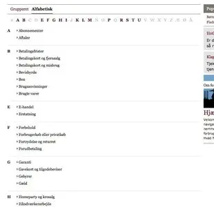 Lists example from forbrug.dk