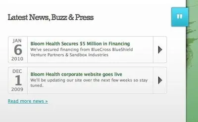 Lists example from gobloomhealth.com