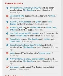 Lists example from last.fm