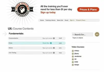 Lists example from membership.thinkvitamin.com