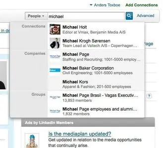 Autocomplete example from linkedin.com