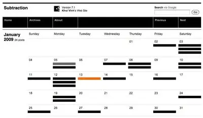 Calendars example from subtraction.com