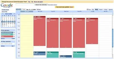 Calendars example from google.com