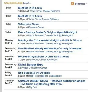 Calendars example from upcoming.yahoo.com