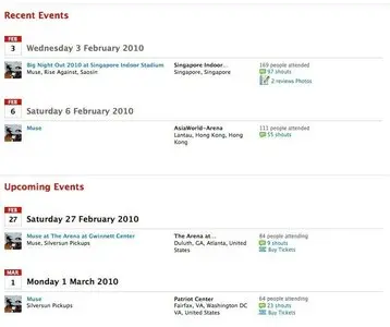 Calendars example from last.fm