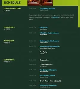Schedule example from 2010.dconstruct.org