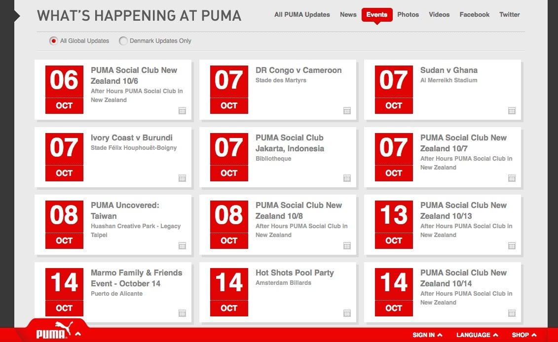 Screenshot of puma.com