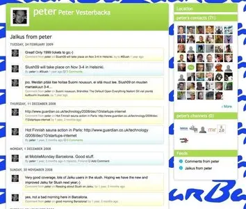 Activity Stream example from peter.jaiku.com