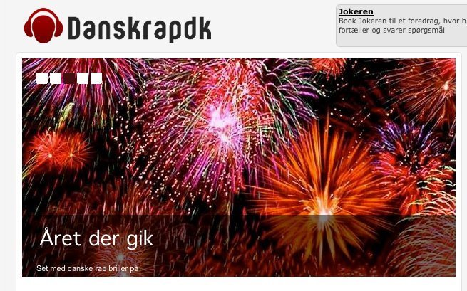 Screenshot of danskrap.dk