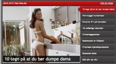 Slideshow example from fhm.no