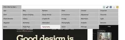 Vertical Dropdown Menu example from stylesinspiration.com
