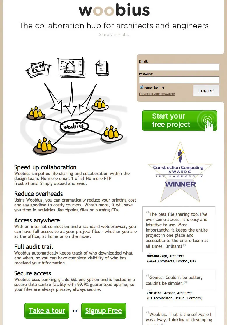 Social Proof example from woobius.com