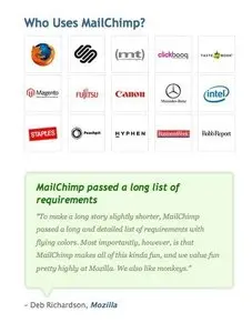 Social Proof example from mailchimp.com