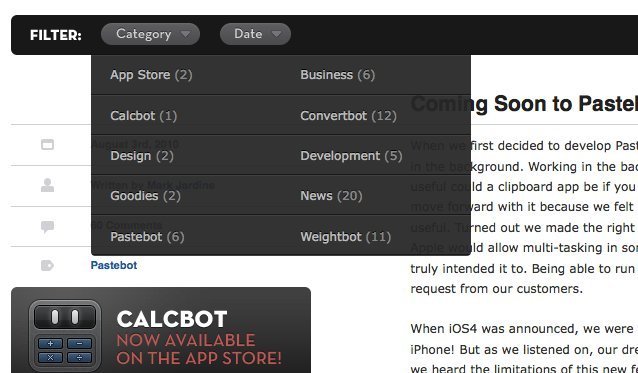 Screenshot of tapbots.com