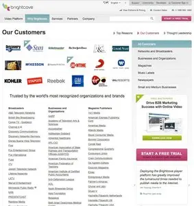 Social Proof example from brightcove.com