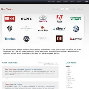 Social Proof example from mediatemple.net