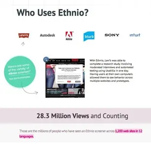 Social Proof example from ethn.io