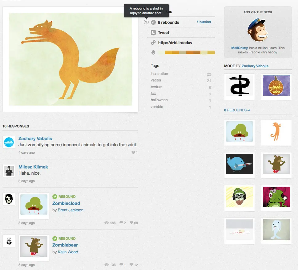 Feedback Loops example from dribbble.com
