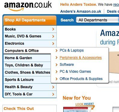 Screenshot of amazon.co.uk