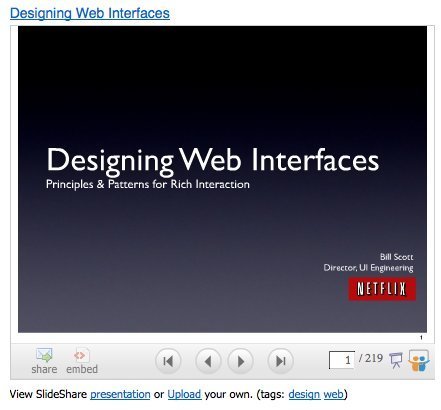 Screenshot of slideshare.com