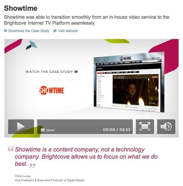 Screenshot of brightcove.com